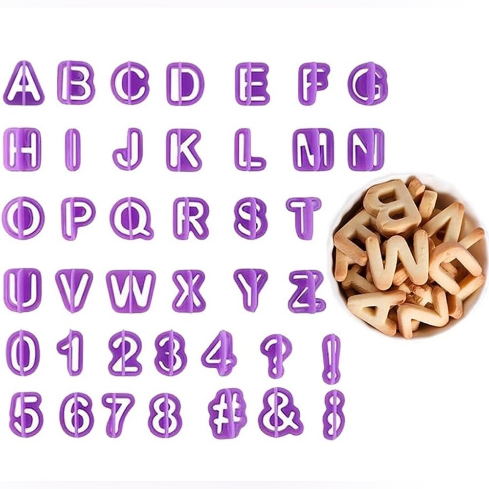 Purple mini Alphabet Cookie Cutters